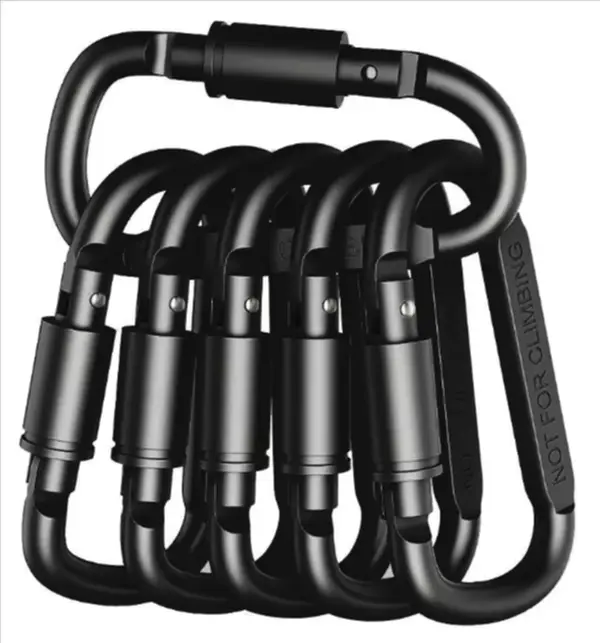 4-6PCS Carabiner Set For Key Camping Survival EDC Outdoor Keychain Clip Alloy Aluminum Tactical Caribiner Hook Karabiners 0