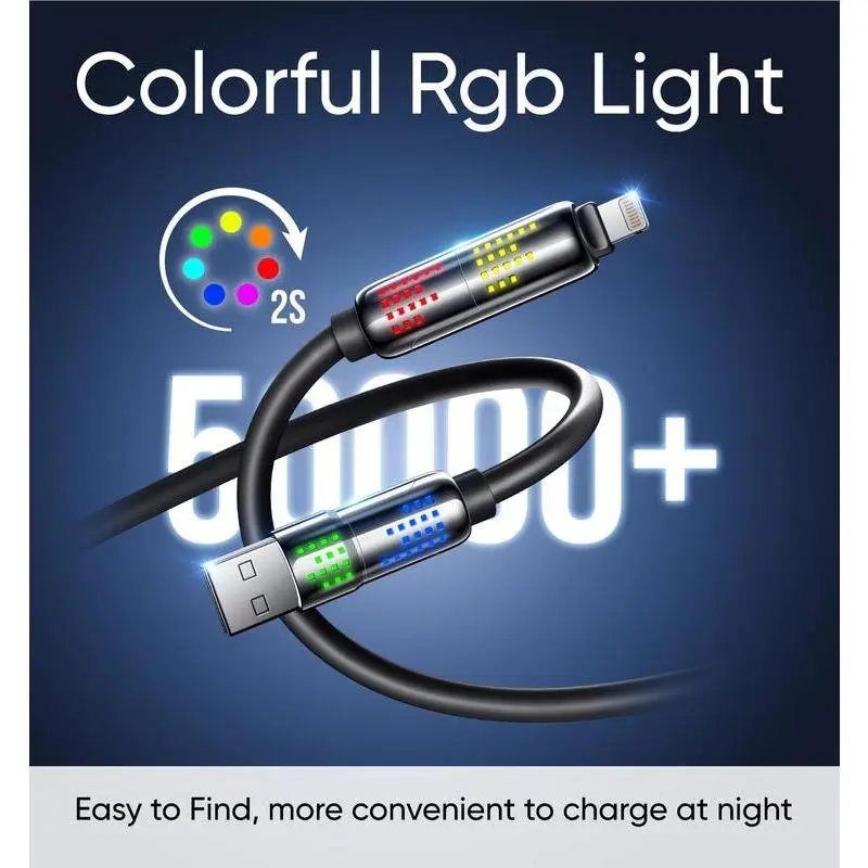 New-MAGIC JOHN 4-in-1 Charging Cable, Super Fast 240W Charging with RGB Light 4