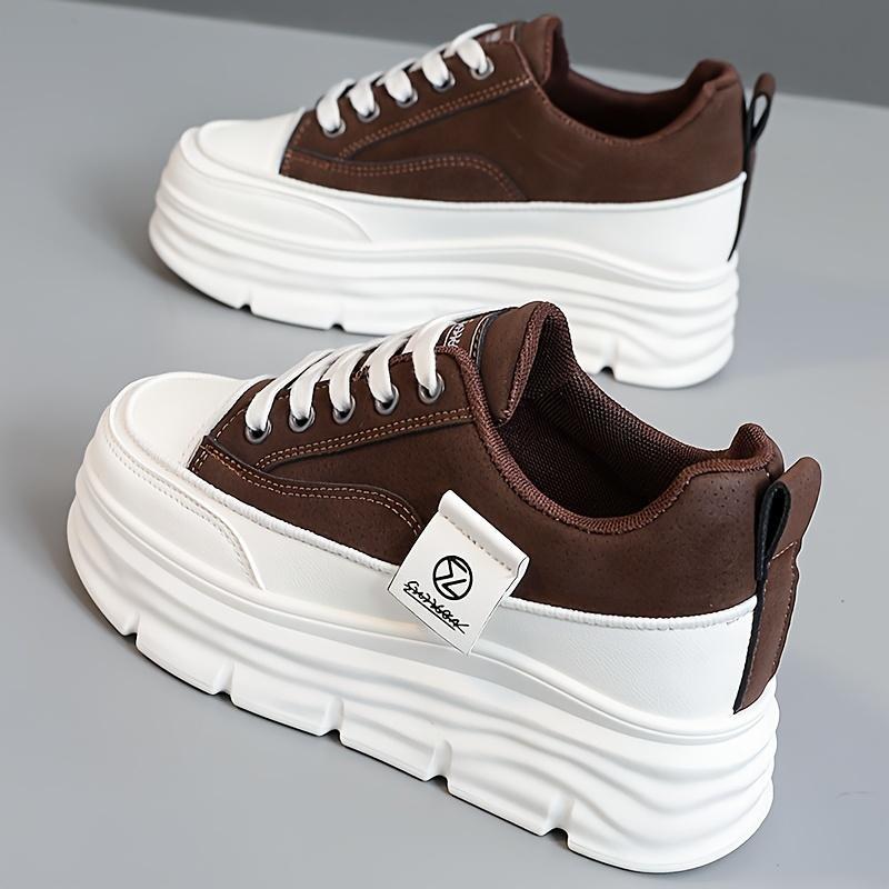 2025 Lightweight, Breathable Elegant Women's Colorblock Sneakers with Thick Platform Sole for All Seasons 0