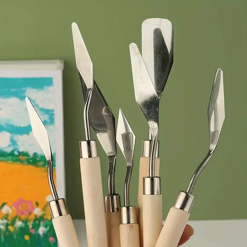 7pcs Stainless Steel Mini Palette Knife Set 0