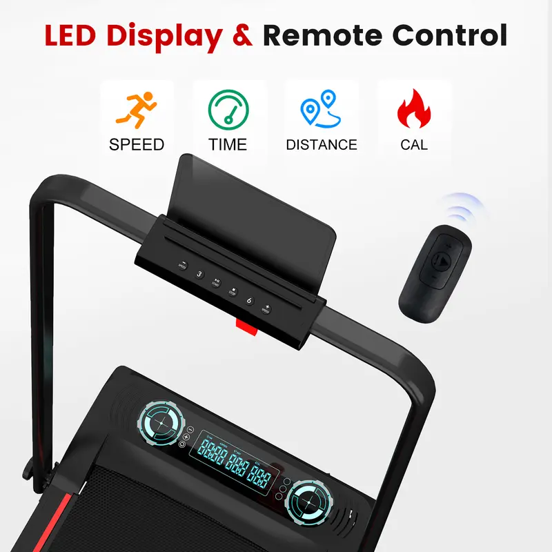 CITYSPORTS 6% Incline Folding Treadmill,1400W Walking Pad Treadmill,1-10KM/H Under Desk Treadmill for Home and Office,Portable Treadmill with LED Display,Remote Control 3