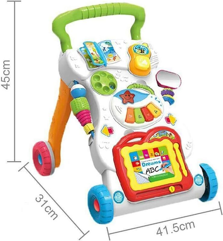 Baby Walker First Steps 2in1 Activity Musical Toys Car Along Ride Children's Music Walker Baby Toddler Stroller Used for Baby Steps 2