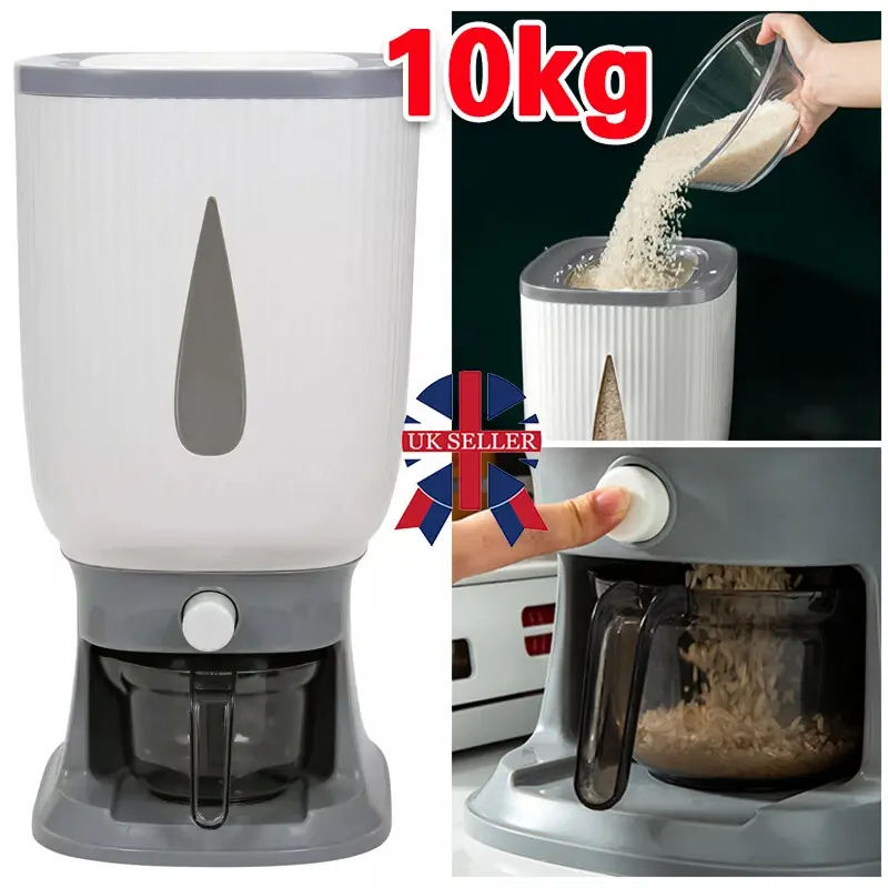 10KG Large Kitchen Rice Dispenser Container Cereal Box Dry Food Grain Storage 8