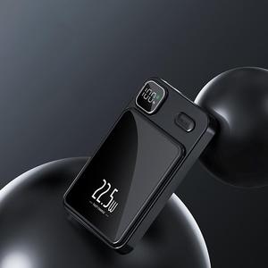 Magnetic Mini 10000mAh Wireless Fast Charging Power Bank, Portable LED Digital Display Mobile Power Bank, Suitable for Outdoor Travel and Emergency Backup Mobile Power