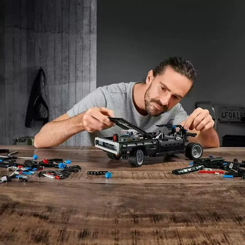 2024 New Fast and Furious Dodge Charger muscle sports car building block toy