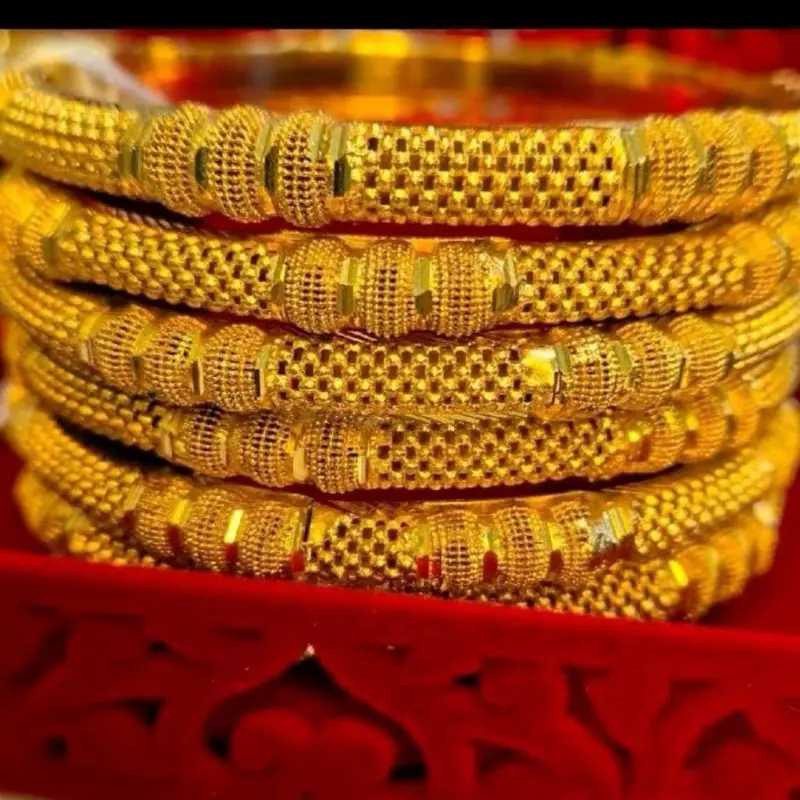 Mjb Design 1 NaZisH ‘s real gold look orignal  Gold plated Range bangles with box 2