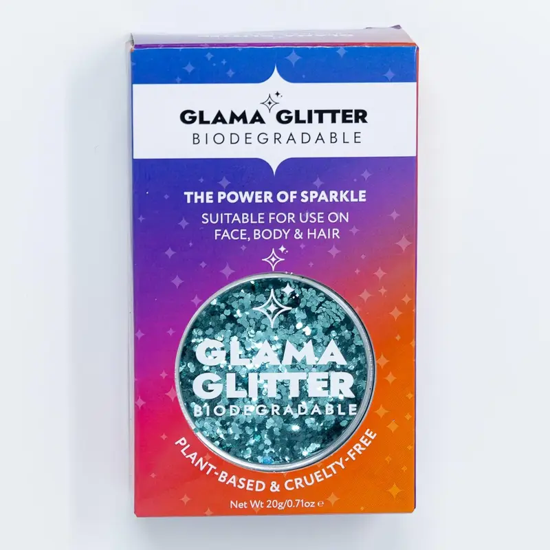 Glamaglitter Turquoise Biodegradable Glitter Cosmetic Makeup for Face, Body, Hair 3