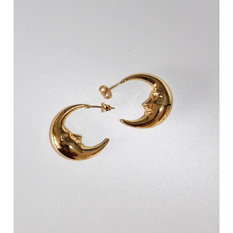 Half Moon Hoop Earrings - Gold 2