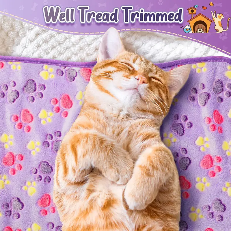 Pet Blanket Dog Cat Coral Fleece Blanket 5