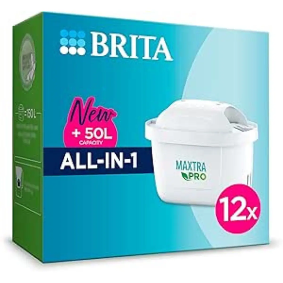 BRITA MAXTRA PRO All-in-1 Water Filter Cartridge (Now Pure Performance) - 12 Pack - Original BRITA Refill reducing impurities, Chlorine, PFAS, pesticides and limescale for tap Water with Better Taste