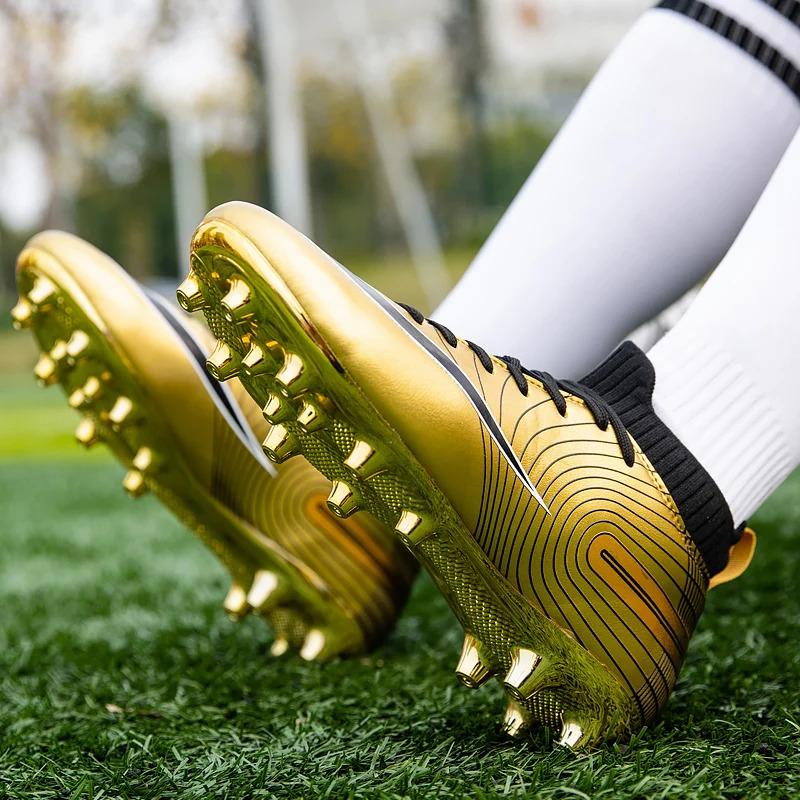 Product Introduction of Football Boots Children Soccer Cleats Professional Golden Football Shoes for Boys Kids Men Soccer Shoes Unisex 16