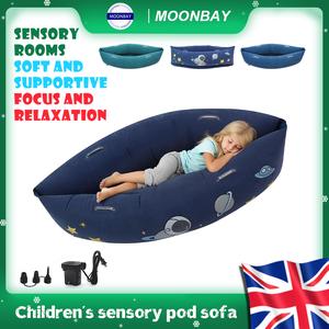 UK SELLER Sensory Chair Sofa for Kids, Inflatable Peapod Sensory Chair for Autistic Children, 60 Inch Sensory Pod as a Relaxing Haven for Children with Sensory Needs, Bottom Inflatable, with Electric Air Pump