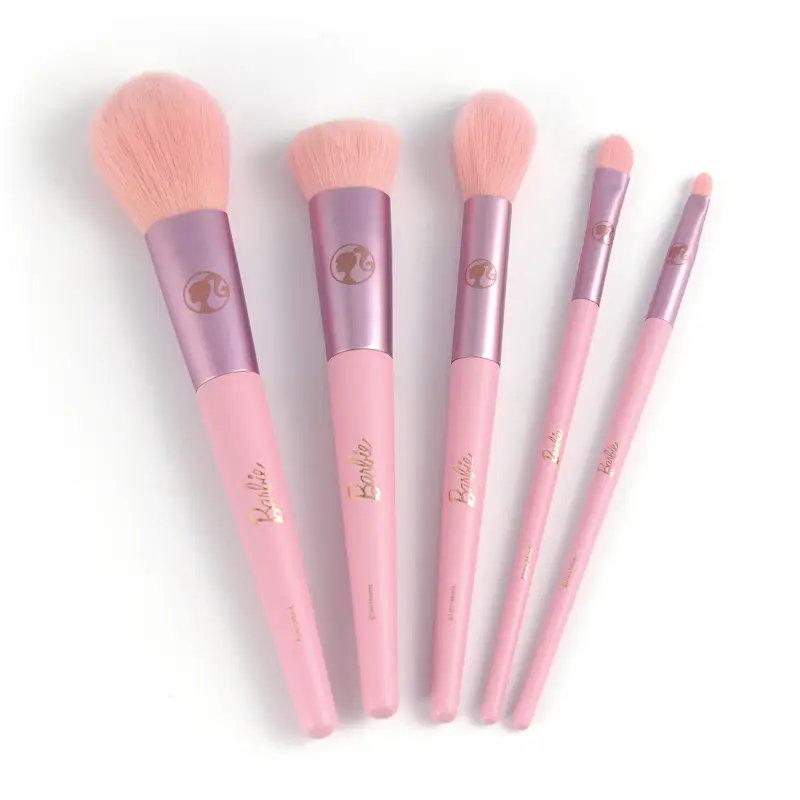 Barbie Make-Up Brushes in Storage/Travel Case - 5 makeup brushes 3