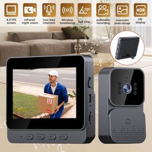 Video Doorbell Intercom System, Monitor with HD Door Camera Video Intercom, Unlock for Home Security System video  doorbell- Dingdong music switching