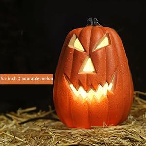Halloween LED Pumpkin Lantern - Safe, Waterproof Decoration