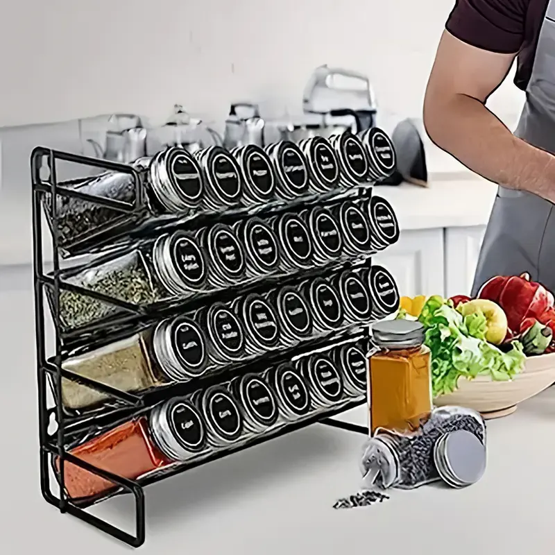 Lushhub  4-Tier Spice Rack Organizer – Space-Saving Iron Shelf for Kitchen & Pantry 1