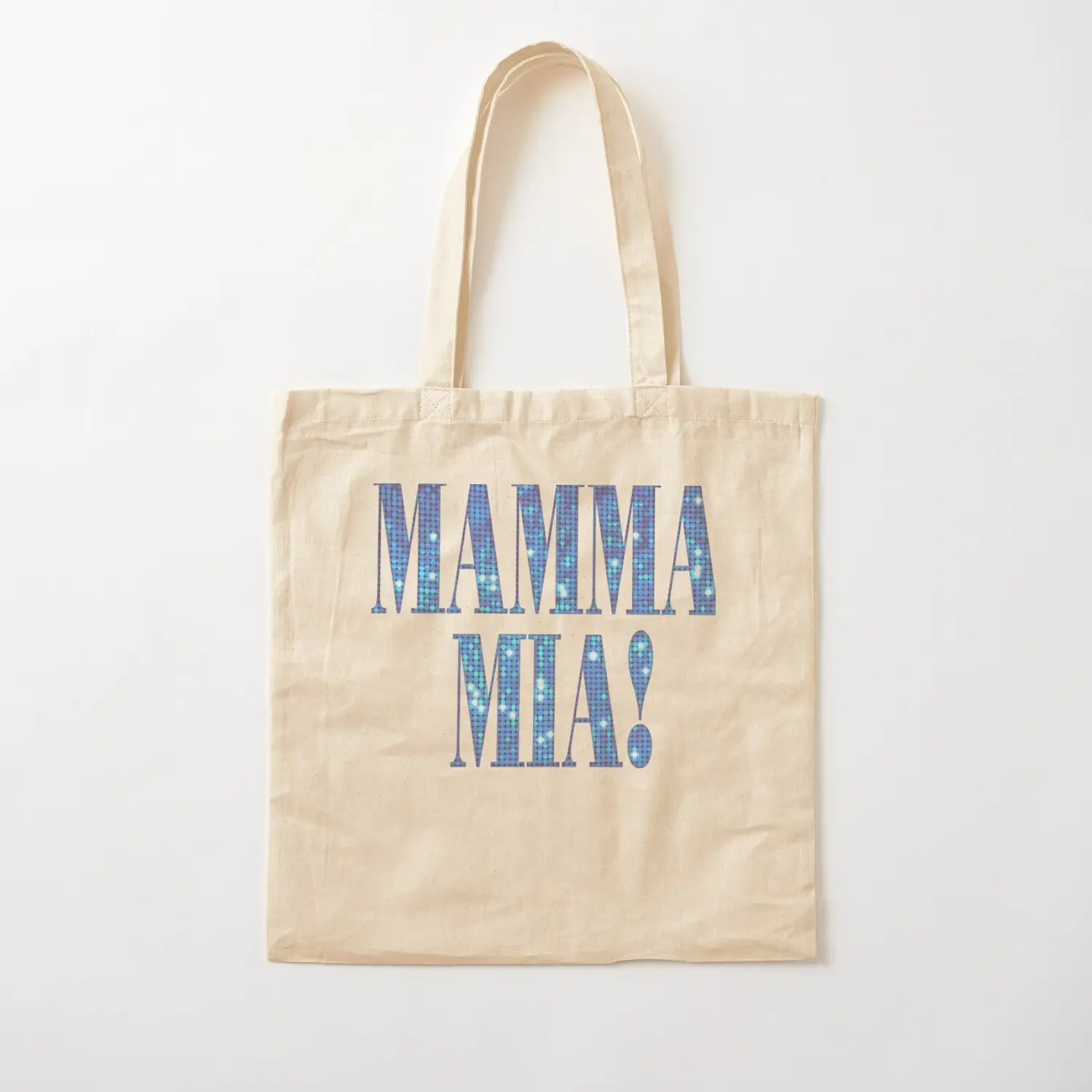 Mamma Mia -disco-   Cotton Totes Bag with Pattern for Shopping, Gym, Gift for Wife