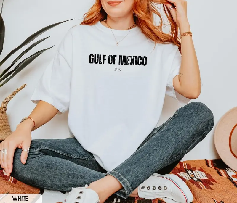 Gulf of Mexico Shirt, Patriotic Unisex Tee, American Gulf of Mexico Shirt, American Pride Tee Patriotic, Map Lover T-Shirt/ 3