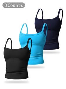 Women's Solid Wireless Sports Bra, Quick Drying Breathable Comfortable Sports Vest, Ladies Sportswear for Indoor Outdoor Wear, Workout Clothes Women