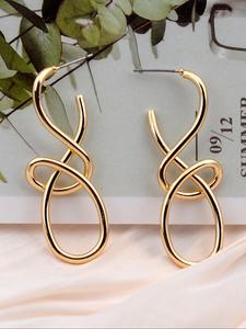 Boho Style Knot Design Dangle Earrings, Fashionable Jewelry for Women, Trendy All-match & Exquisite Jewelry for Birthday Gift