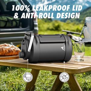 【POWCAN】3.78 Litre/1.89 Litre Vacuum Insulated Stainless Steel Water Bottle - Dual Straw & Spout Lid, Leak-Proof Design, 48-Hour Cold Retention, Ergonomic Dual Handles for Gym, Cycling, Camping, Work & Outdoor Activities