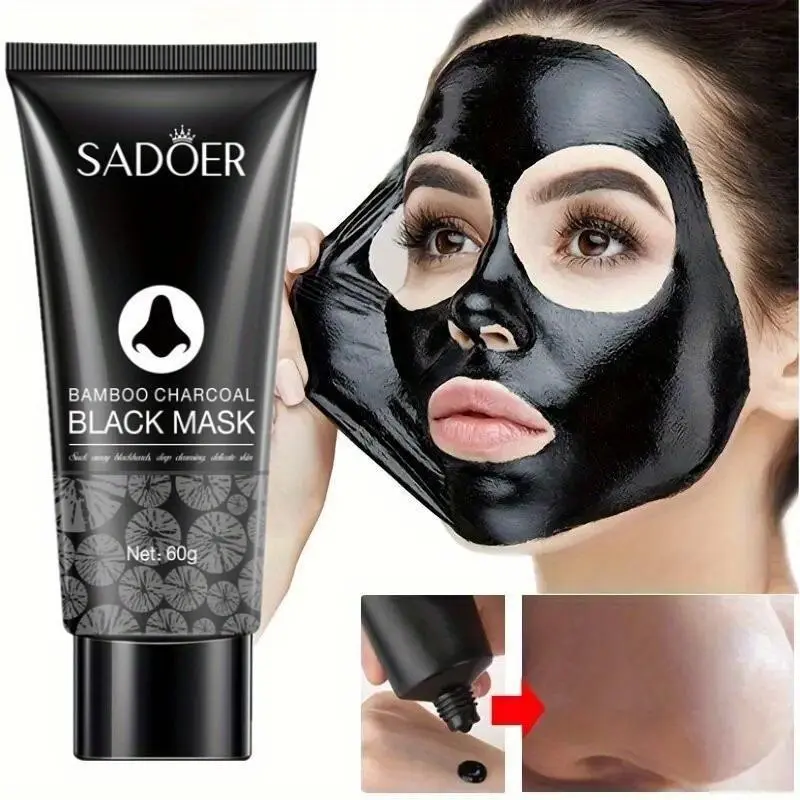 Bamboo Charcoal Black Cleansing Mud Mask Cleanses Pores, Peel-Off Mask Hydrates The Face, Deeply Cleanses The Skin, Refines Pores, And Is Perfect for Oily Skin, Suitable for Both Men And Women. 7