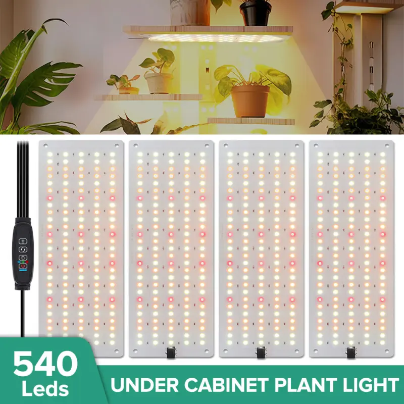 Full Spectrum Indoor Grow Light Dimmable Timer 4 Panels 540 LED Grow Light 1