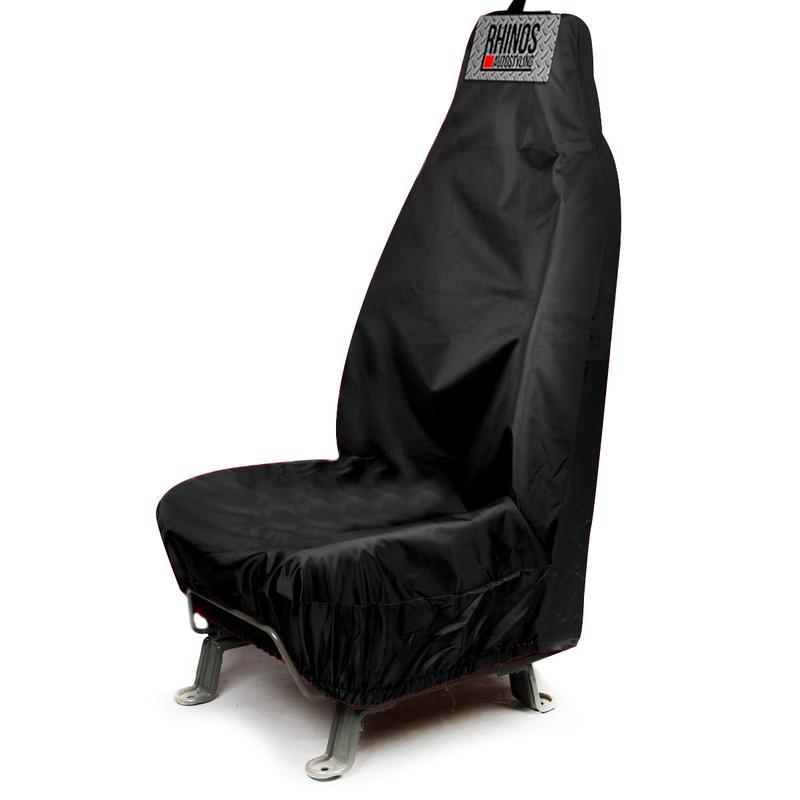 For CITROEN BERLINGO 1.6 HDi 2014 - Single Heavy Duty Driver Captain Passenger Van Car Seat Cover Protector Waterproof - BLACK - 1 x Front 2
