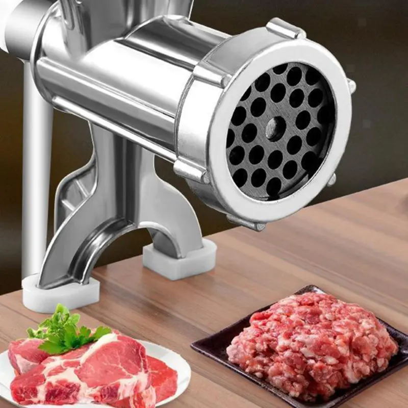 Manual Meat Grinder Mincer Rotary Machine Food Heavy Duty Burger Sausage Maker 4