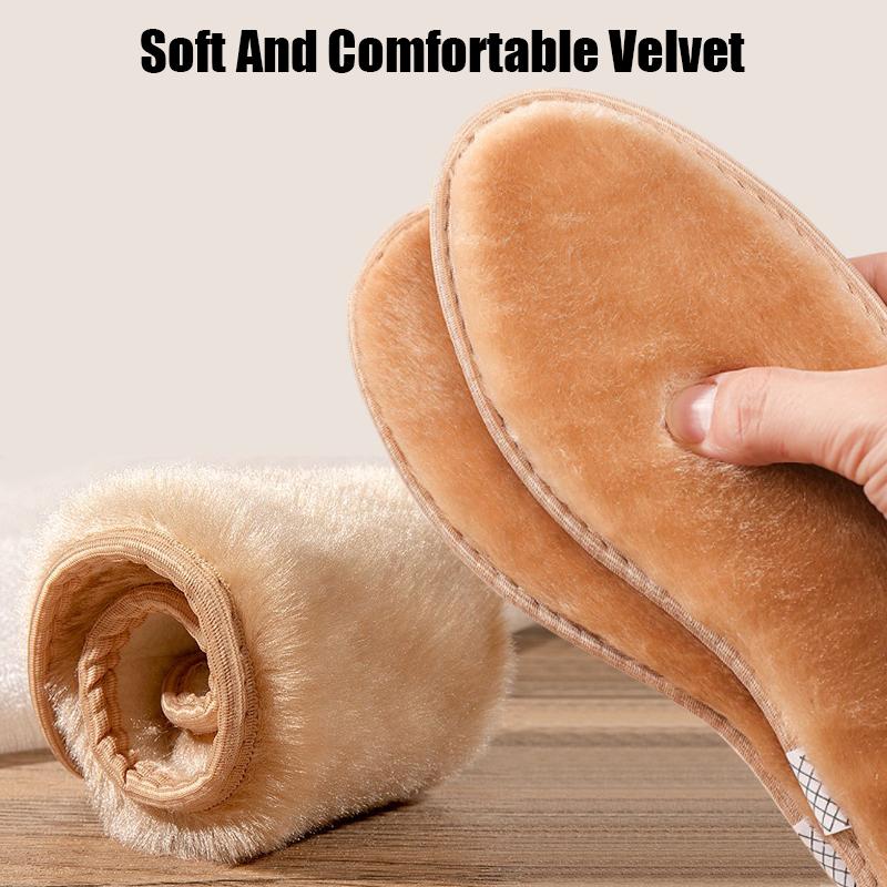 4Pcs Warm Heated Insoles for Feet Warm Thicken Thermal Felt Insoles for Shoes Men Women Winter Boots Imitation Rabbit Shoe Pads 6