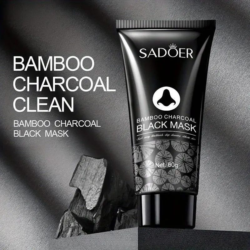 Bamboo Charcoal Black Cleansing Mud Mask Cleanses Pores, Peel-Off Mask Hydrates The Face, Deeply Cleanses The Skin, Refines Pores, And Is Perfect for Oily Skin, Suitable for Both Men And Women. 1