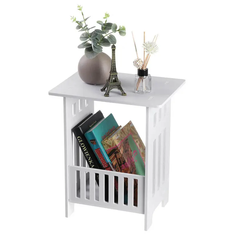 Small Bedside Table Cabinet Side End Coffee Tea Table Nightstand Storage Shelf 4