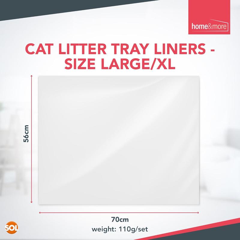 20pk Extra Large Cat Litter Tray Liners, 56x70cm, Leak Proof, Tear-Resistant, Easy Cleanup, Fit to Small to Large Tray  (PACK SIZE: 20 liners ( 2 x 10pk)) 1