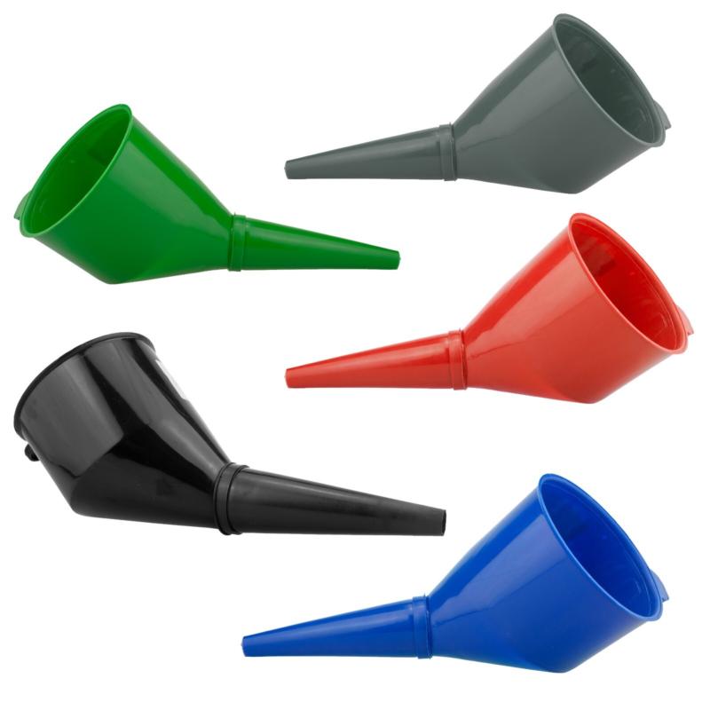 PLASTIC FUEL FUNNEL WITH BUILT-IN FILTER, Petrol Diesel OIL WATER, No Spill 0