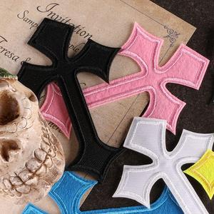 Cross Pattern Iron on Patch, 10pcs/set Mini Meaningful Heat Transfer Sticker, DIY Decorative Sticker for Clothes, Jacket & Hat