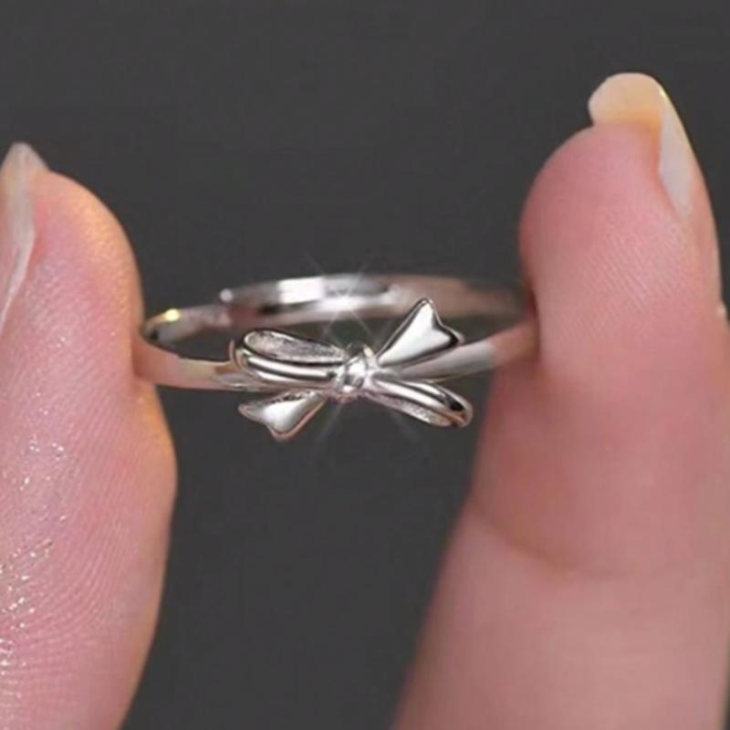 Fashion bow decoration ring, suitable for women's daily wear on Valentine's Day 2