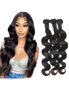 100% Human Hair Bundles, Natural Black Wavy Hair Bundles, Fashionable Hair Extensions for Women