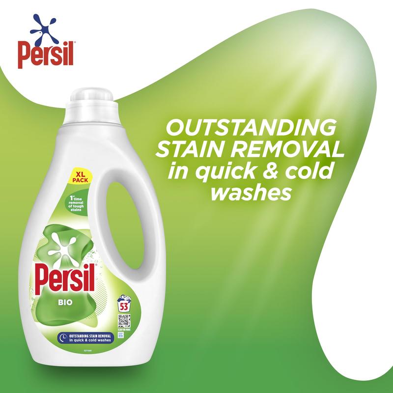 Product Introduction of Bio Laundry Washing Liquid Detergent 1st time removal of tough stains outstanding stain removal in quick & cold washes 53 washes (1.431 L) Household 3