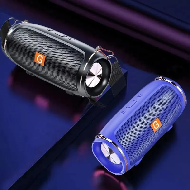 Portable Wireless Audio Bluetooth Speaker StereoBass Smartphone Loud USB Rechargeable FM Lossless Portable Phone Tablets Wireless Bluetooth Speaker Stereo Bass Loud Stereo Bass Speakers USB FM Games Black Speakers 5