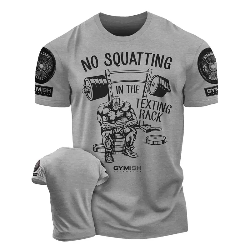 New spring, summer and autumn 3D printed sports T-shirts gym T-shirts high quality cotton men's short-sleeved muscle man tough T-shirt 5