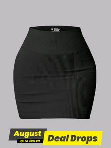 Women's Solid Textured High Waist Sports Skirt, Casual Comfy Breathable Skirt for Gym Workout Running, Ladies Sportswear for All Seasons, Activewear, Athletic Clothing, Gym Clothes Women, Clothes for Women, Yoga Skirt, Workout Skirts, Fashion Sports Skirt