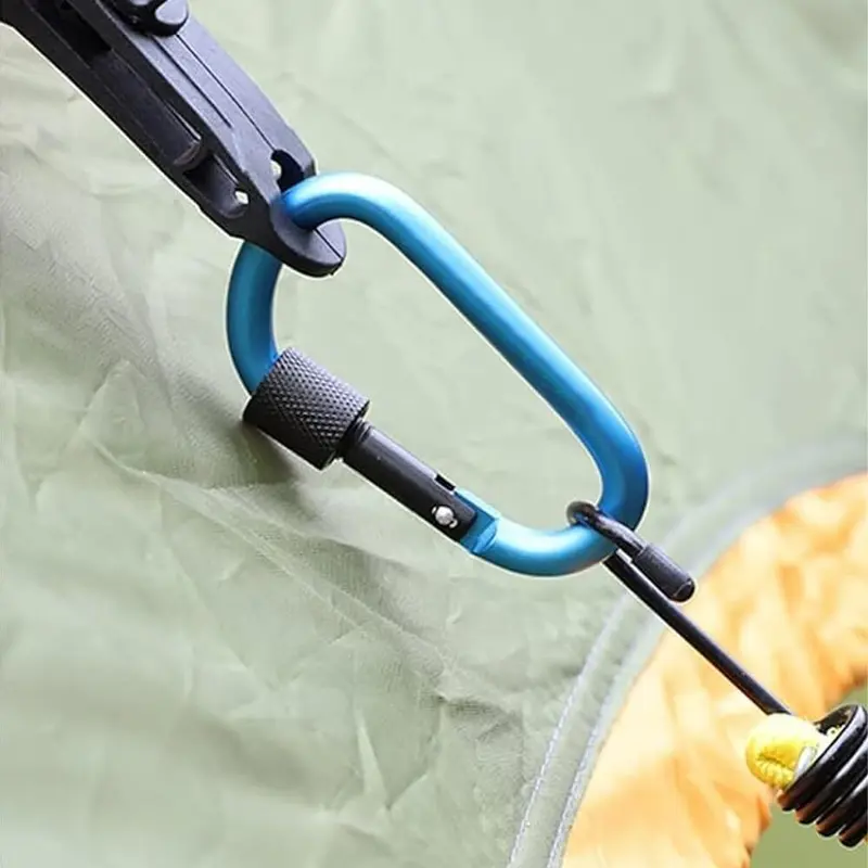 6X Heavy Duty Carabiner Clip Hook D-Ring Screw Lock Outdoor Rock Buckle Max 50KG  UK 5