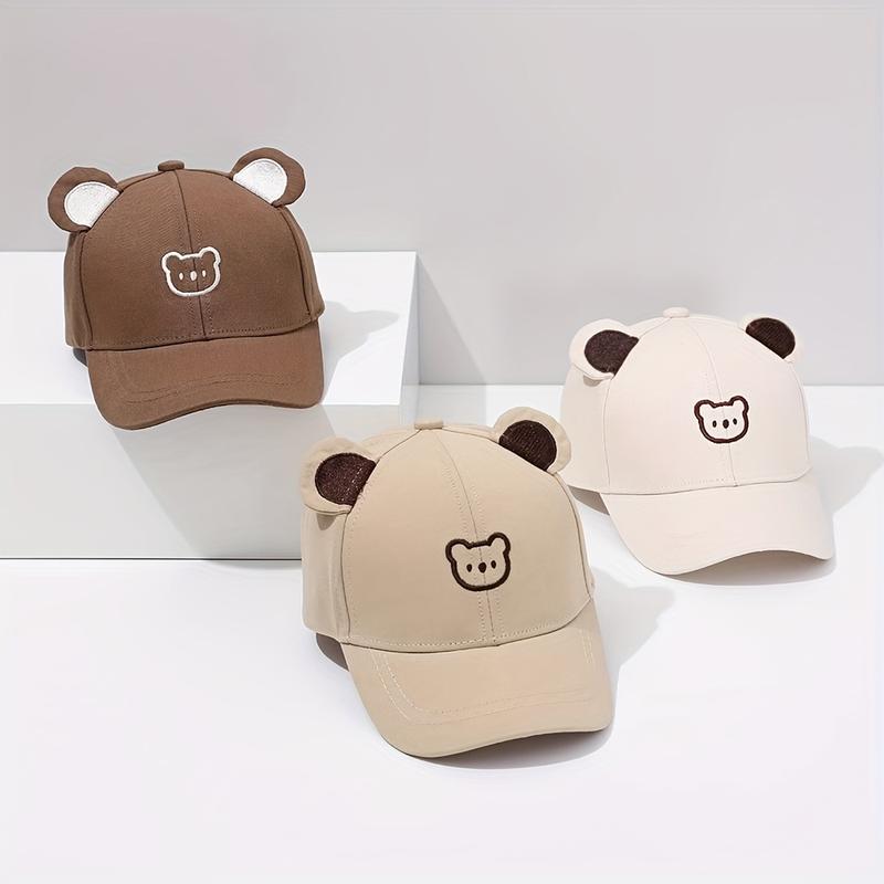 Product Introduction of A&H      1pc Embroidered Little Bear Baseball Cap - A Versatile Choice for Boys and Girls, Ideal for Summer Beach Trips. 10