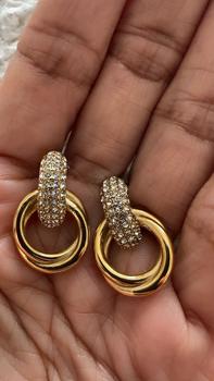 Product Review of Stud hoops - Gold Hoop Earrings - Chunky Gold Hoops from M**a 0