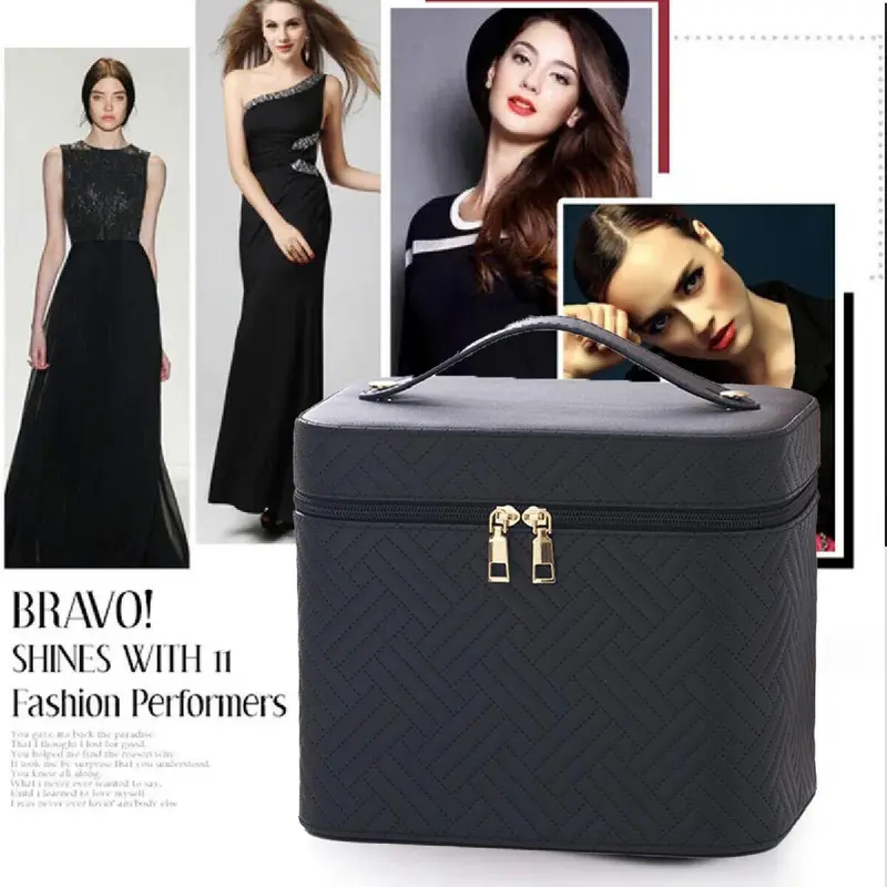 Extra Large Vanity Case Beauty Box Make up Jewelry Cosmetic Nail Storage Box AU 3