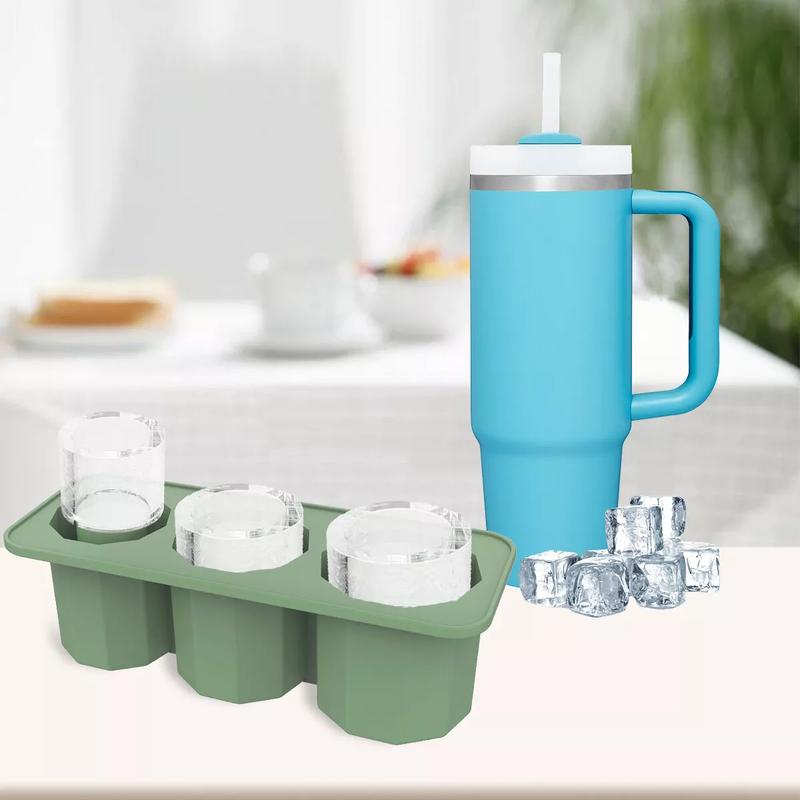 Ice Cube Tray for Stanley Silicone Ice Cube Maker 3 Hollow Water Cup Ice Lattice 5