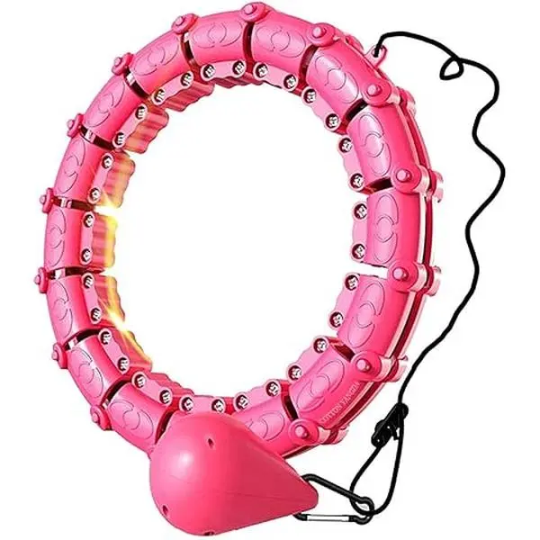 Weighted Fitness Hoop for Adults & Kids Detachable Knots Abdomen Weight Loss 2 in 1 Abdomen Fitness Weight Loss