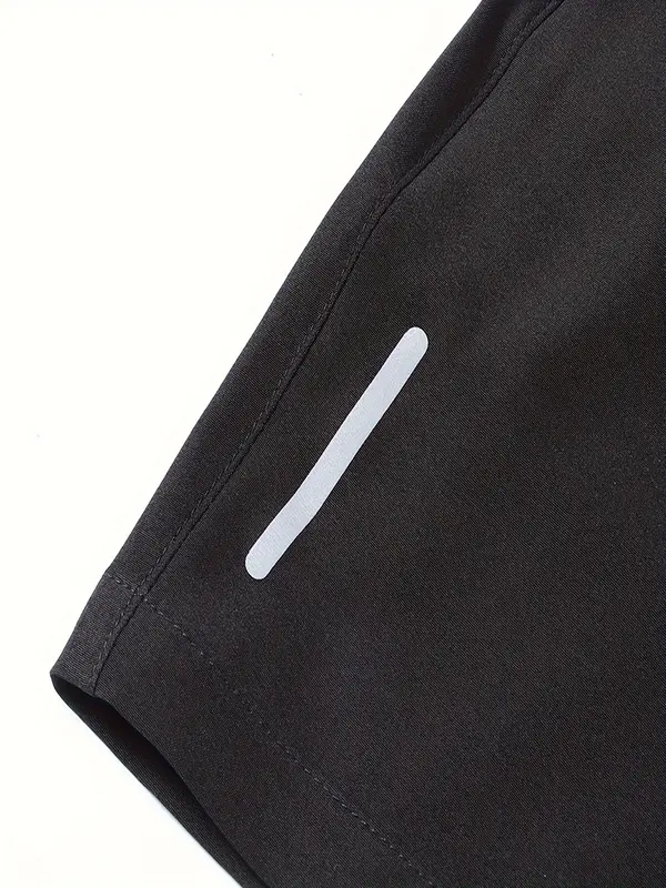 New summer men's breathable quick-drying 3-pack sports shorts - drawstring design + anti-theft zipper pocket black technology fabric essential equipment for hiking and running" 7