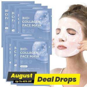 Collagen Hydrating & Firming Face Mask, 4/8 Counts Moisturizing & Nourishing Face Masks, Facial Care Mask for Women & Men, Skincare Products