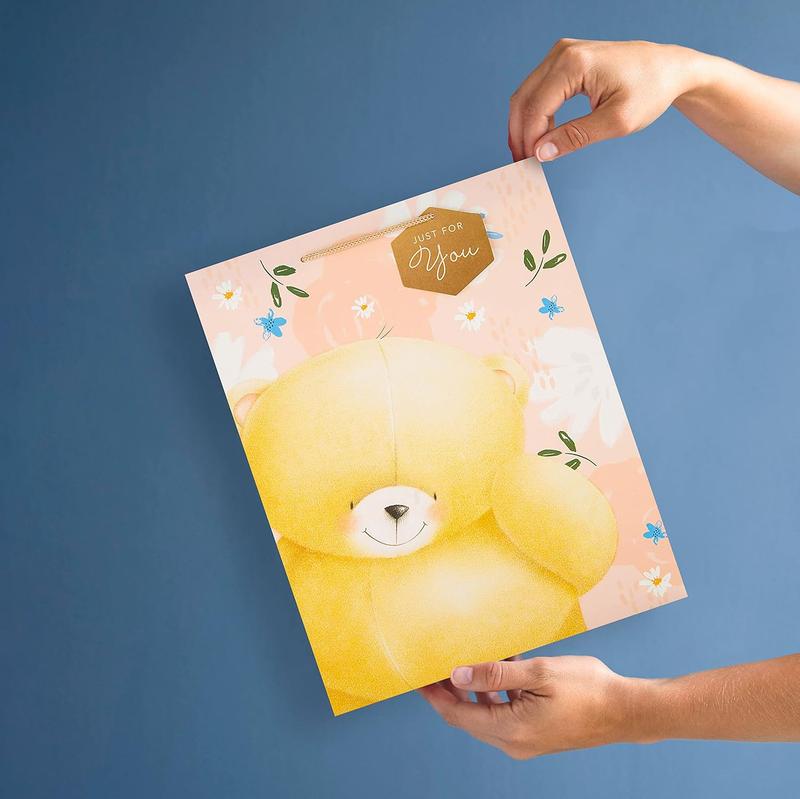 Product Introduction of Multi-Occasion Large Gift Bag - Cute Forever Friends Design Cute Animal Print Design, Durable Kraft Paper - Perfect for Birthday, , Shower & Wedding Gifts 6